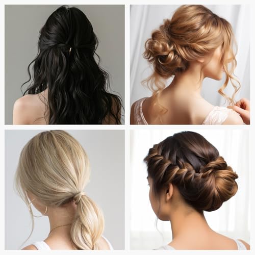 YGQQOY Hair Filler and Hairpins for Updo, Hair Sponge for Updo, Hair Padding,Hair Donuts for Updos, Volume Hair Bumps it Tool, Black - color: Black