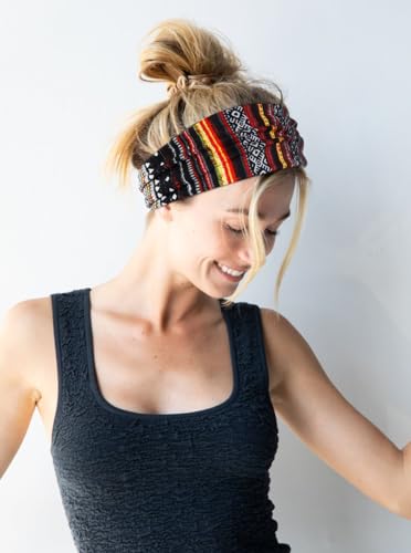 AKTVSHOW 12 Pack Boho Headbands - Wide Non-Slip Elastic Headbands, Trendy Hair Accessories for Women's Yoga, Workout, and Fashion - color: Women Headbands Set 4