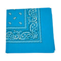 Motique Accessories 22 Inch Cotton Paisley Bandana - color: Blue