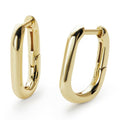 Ana Luisa Rectangle Hoop Earrings - Sterling Silver Base With 14K Gold & Silver Rhodium Plating - Chic, Dainty Mixed Metal Huggie Hoops - Hypoallergenic, Tarnish-Free, and Water-Resistant Hoops - color: Mini-Gold