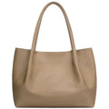 KKXIU Tote Bag for Women Vegan Leather Shoulder Purse Large Capacity Travel Bag - color: Apricot02