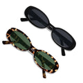VANLINKER Polarized Retro Oval Sunglasses for Women and Men Small 90s Style VL9580 - color: C1c2 Black Frame/Tortoise Frame