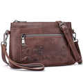 MEITRUE Wristlet Wallet Small Crossbody Bags for Women Clutch Purse Leather Phone Purse with Adjustable & Detachable Strap - color: A4-coffee-179