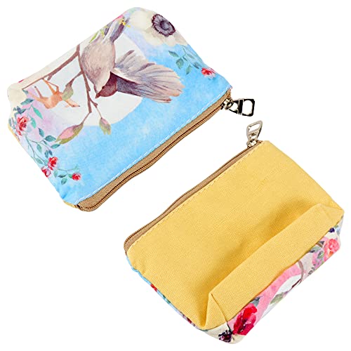 Women and Girls Cute Fashion Coin Purse Wallet Bag Change Pouch Key Holder - color: Birds