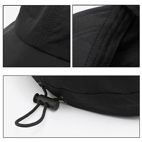 huablo UPF 50+ Womens Sun Hat Wide Brim Sun Hat UV Protection Hiking Fishing Hat Adjustable Head Circumference for Easy Carry - color: Black