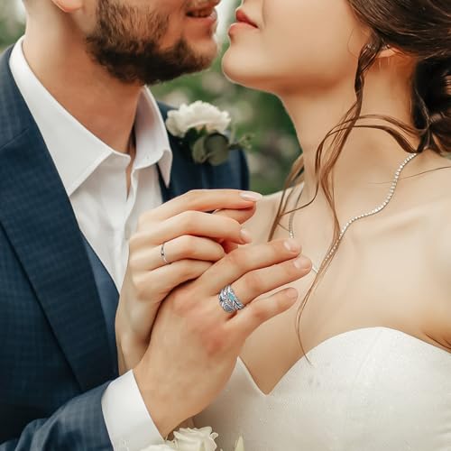 925 Sterling Silver Heart Ring for Women, 1mm Ultra Thin 14K Plated Gold Hypoallergenic Wedding Band with Black/Yellow/Red/Blue/Pink Love, Promise Stack Travel Jewelry Gifts Size 5-10 - color: A-Silver-Black