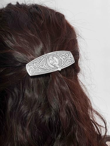 HAQUIL Vintage Crow Rectangular Hairclip, Hair Barrette, Viking Celtic Knot Hair Clip Jewelry, Accessories Gift for Women - color: 1