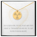 Personalized Radiologist Engraved Necklace with Beam Symbol - Custom Radiology Graduation Retirement Gift for Women - Medical School Jewelry