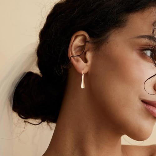LLWOM Gold Silver CZ Teardrop Dangling, Pearl Drop Studs Dangle Earrings for Women Trendy, Hypoallergenic Jewelry Gift for Wedding/Party/Prom/Daily - color: Gold Teardrop