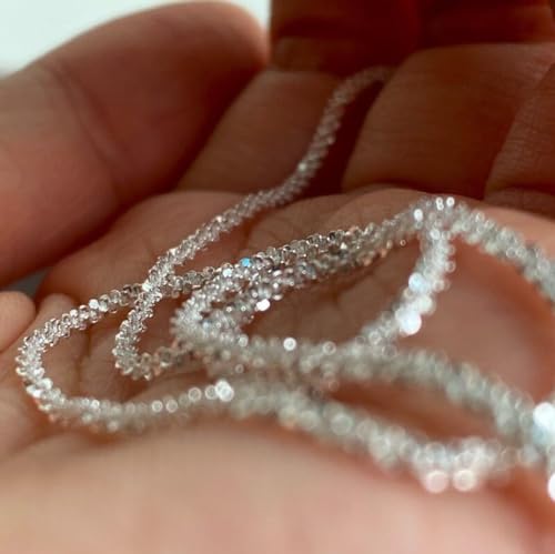 MIDEEO Gold/Silver Ankle Bracelets for Women,14K Gold Anklets for Women Waterproof Cuban Link Heart Beads Herringbone Rhinestone Anklets Set Layered Anklet Bracelets for Women Gold Jewelry Gift - style: 2 Layers Anklet E-Sliver
