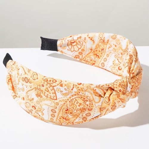 4 Pack Floral Printed Headbands for Women Wide Knotted Headbands Fashion Hair Bands-Bandanna - color: Bandanna