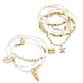 Waeceip Beach Ankle Bracelets For Women Summer Boho Anklets For Women Seashell Beaded Anklets Summer Jewelry Beach Vacation Accessories - color: beach bead with 8