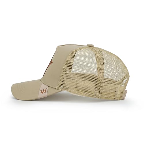VINTAGE HAVANA Trucker Hats Women | Mesh Adjustable Snapback Hat | Men & Women Cute Trendy Fashion Baseball Cap - color: Khaki/Brown