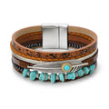 Long tiantian Western Turquoise Beaded Bracelet Set for Women Stackable Cowgirl Bracelets Boho Concho Jewelry Country Concert Rodeo Outfit Accessories Gifts - color: B4:western bracelets