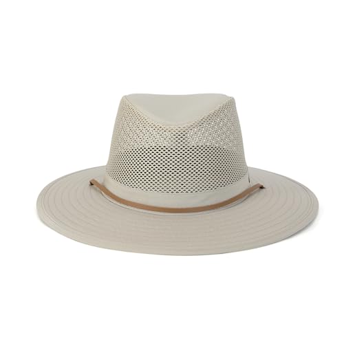 Bouie Safari Sun Hat - UPF 50+, Water-Repellent Wide Brim Bucket Hat for Hiking, Fishing - color: Khaki, size: Medium