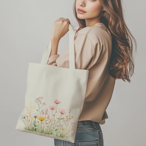 Aesthetic Tote Bag for Women | Medium Size with Inner Pocket | Stylish & Practical - color: Yellow Light