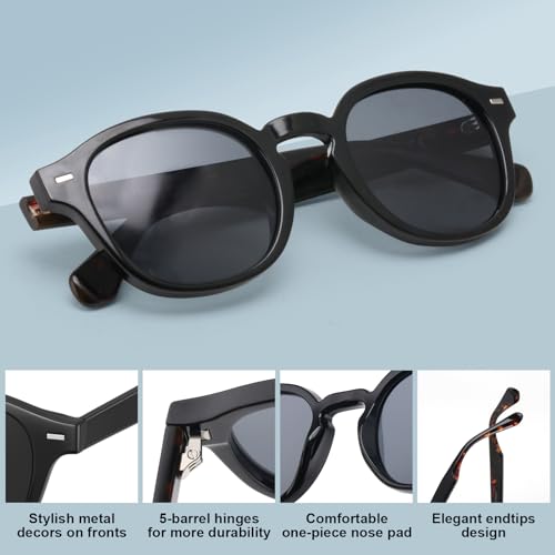 Superb Acetate Frame Scratch/Saltwater Resistant/Oleophobic Coating Lens Vintage Polarized Sunglasses Men Women