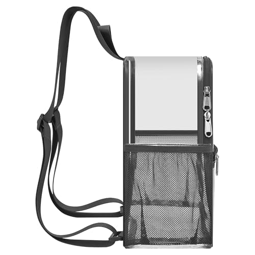 Oraben Clear Backpack for Stadium Events, Clear Bag Stadium Approved | 12 x 6 x 11 inch Small Clear Backpack for Soccer Game, Concerts , Fast Security Check, Waterproof PVC - color: Charcoal Gray, style: Nylon Shoulder Straps