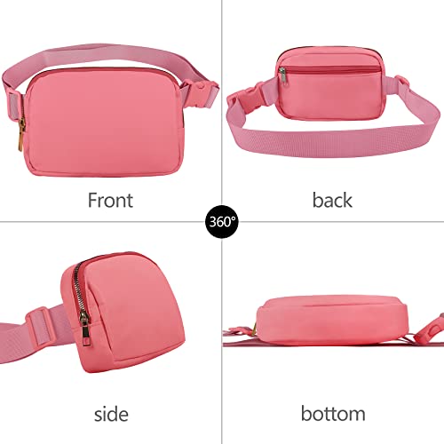 VOROLO Fanny Pack For Women And Men Crossbody Bag Belt Bag with Adjustable Strap Graduation Gifts Deep Pink - color: Deep Pink, style: 1 Pack Fanny Pack