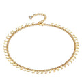 LOYATA Dainty Ankle Bracelet,14K Gold Plated Tiny Bead Anklet Dainty White Cubic Zirconia Cross Tassel Foot Chain Cute Lucky Moon Evil Eye Foot Jewelry Boho Anklets for Women - color: Moon