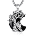 INFUSEU Mystical Hecate Triple Moon Goddess Necklaces, Divine Feminine Protection Gifts - style: Raven