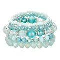 Noessla Beaded Boho Stretch Bracelet Colorful Stackable Crystal Beads Bracelets Trendy Costume Jewelry Mothers Day Gifts for Women - color: 21-Turquoise