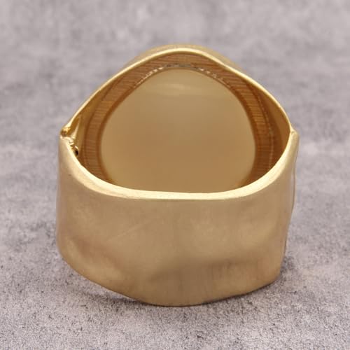 Chunky Gold Bracelet Trendy Gold Cuff Bracelets for Women Statement Silver Arm Cuffs Bangles Arm Punk Jewelry Accessories - style: Gold Chunky Bangles