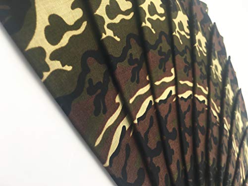 Vamqor 100% Cotton 10 Pack Fine Bandanas - color: Camouflage