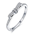 KUNSIR 925 Sterling Silver Rings Classic Cubic Zirconia Eternity Promise Statement Anniversary Wedding Bands Engagement Rings for Women Infinity Forever Love Ring Size 7-9 - style: Love knot Ring