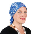 Hats Scarves & More Chemo Scarf Head Scarves for Women Cancer Headwear Headscarf Head Coverings 28 Inch Square Batik - color: Summer Rain