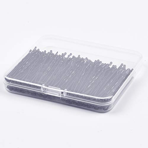 MORGLES 120Pcs Bobby Pins Black, 2Inches Bobby Hair Pins Bulk with Box for Women Girls - color: Black（2inch)