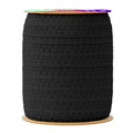 Mandala Crafts Black Stretch Lace Soft Elastic Trim Roll - 55 Yards 1 Inch Wide Stretchy Frilly Picot Ribbon for Sewing Lingerie, Headbands, Underwear, and Crafts - color: Black