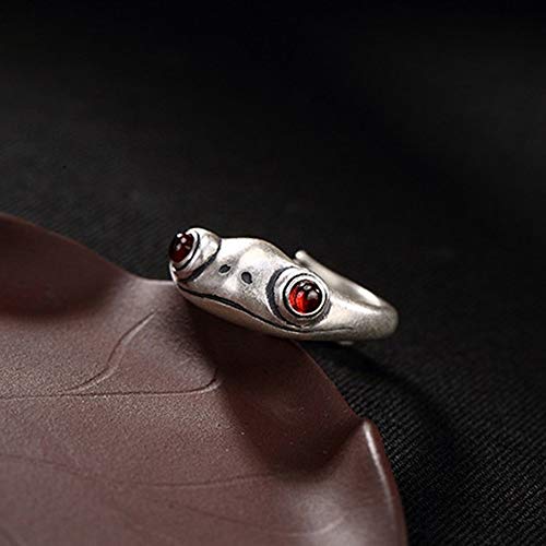 Opening Ring Statement Unisex Resizable Bohemian Artistic Design Retro for Women Silver Color(B)