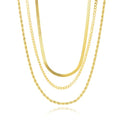 Gold Necklace Stack for Women, Layered Gold Necklaces Set,18K Gold Plated Simple Dainty Gold Chain Choker Necklaces Trendy Jewelry Gifts for Women - color: S02