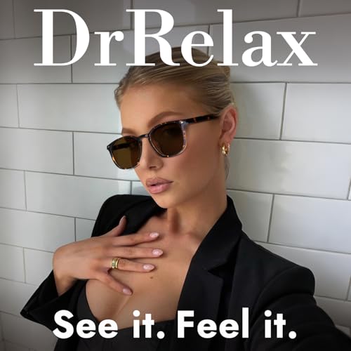 DrRelax Retro Sunglasses Womens Trendy Round Polarized Shades Sun Glasses - color: Leopard Frame Brown Lens