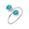 Turquoise Toe Ring Silver Overlay Feet finger Jewellery Gemstone Adjustable For Girls Women Handame Toe Ring Gift Jewellery