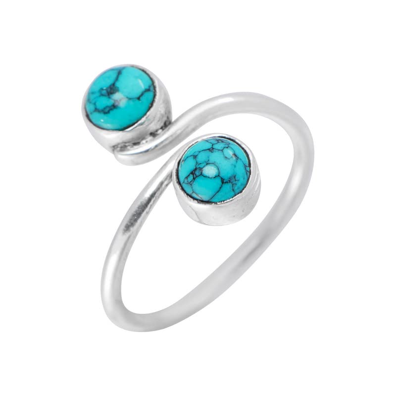Turquoise Toe Ring Silver Overlay Feet finger Jewellery Gemstone Adjustable For Girls Women Handame Toe Ring Gift Jewellery