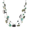 FULU AUTUMN Beaded Statement Necklaces for Women Shell Bead Chunky Collar Necklace Summer Layer boho Costume Jewelry for Her - color: Green