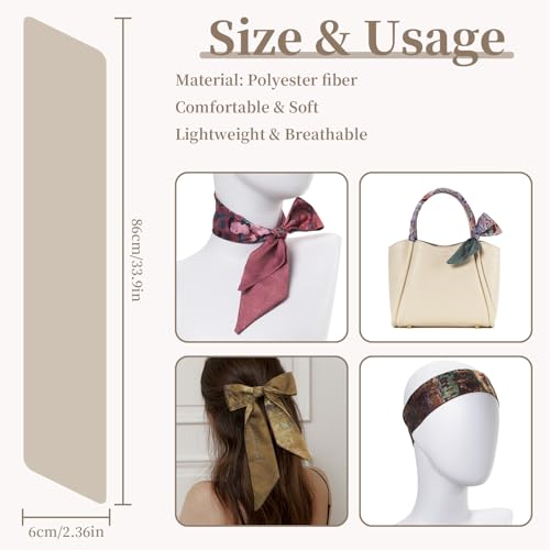 QIUTIMIY 4 Pack Purse Scarf Handbags Skinny Twill Hair Scarves Narrow Neck Scarf Band Women Fashion Accessories Bag Charms - color: Style 2-10