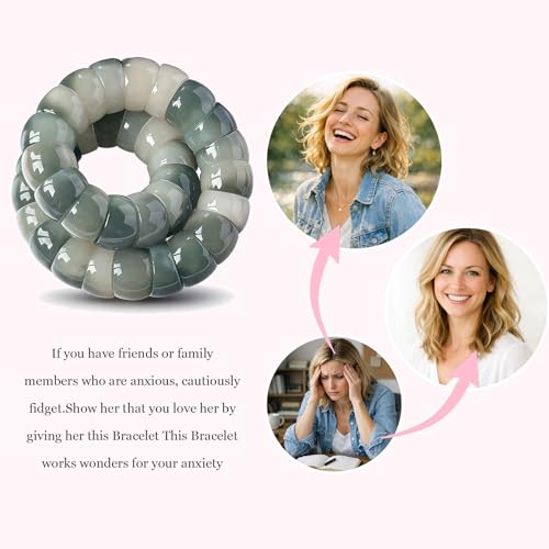 Fidget Bracelet Natural Bodhi Seeds Beaded Bracelets Zen Fidget Stretch Bracelets Alleviate Anxiety Stress Protection Healing Bodhi Jewelry Gifts for Women Men - color: A9:Fidget Bracelet