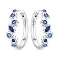 Earrings for Women 925 Sterling Silver Hoop Earring Colorful Cute Fashion Hoop Earrings Graduation Birthday Jewelry Gifts for Women - color: Blue Stone