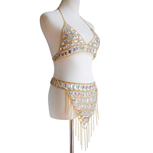 Women's Sexy Suit Body Chain - color: Gold Color Body Chain Suit-099-2