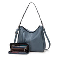 Montana West Hobo Bag for Women Crossbody Purse and Handbags Ladies Chic Shoulder Bags - color: Jean Blue-2pcs Set