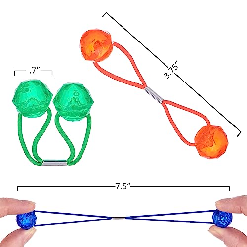 24pc Ponytailers Ponytail Balls Hair Elastics, 16mm-Value Pack | Diamond-Cut Gem-Shaped Bright Multicolored Twin Hair Beads Bauble Hair Ties Ponytail Holders, Toddler Kids Hair Ties,- Pack - color: FACETED