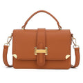 LL LOPPOP Women's Small Classy Crossbody Purse Top Handle Handbags Leather Satchel Bags for Women - color: B-brown