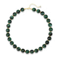 Colorful Beaded Necklace for Women Chunky Resin Beads Choker Necklaces Boho Statement Necklace Summer Vacation Y2K Jewelry - color: Green
