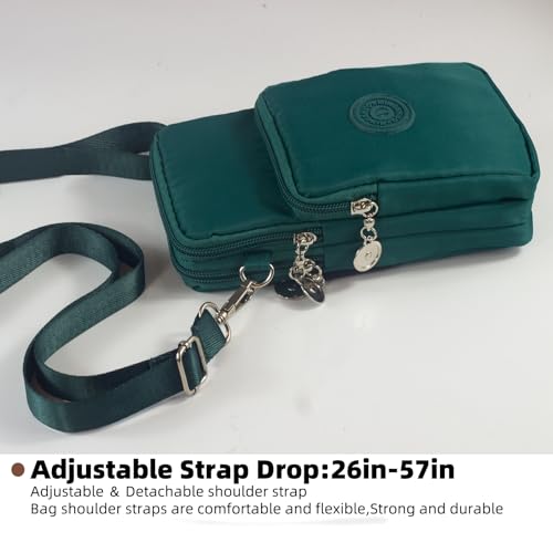 JANKS Small Crossbody Bags for Women Mini Cell Phone Purses Handbag Shoulder Bag - color: 010 Chrismas Green