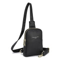 INICAT Women's Small Sling Bag, Lightweight Everyday Vegan Leather Crossbody Purse for Daily Essentials and Travel Light - color: Black, size: Small