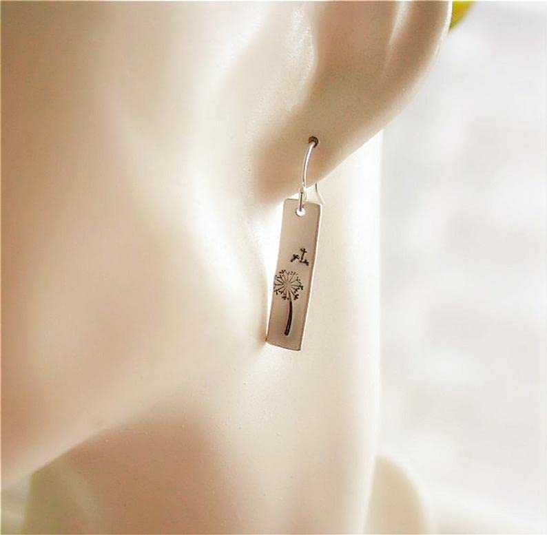 Boho Teardrop Earrings, Handmade Copper Bohemian Earrings, Dangle Antique Ethnic Jewelry for Women - color: Dandelion-01