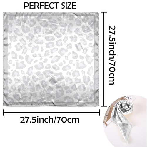 Scarf Silk Feeling Square Satin Head Hair Scarf Wrap 27.5 Inches Headwear Aesthetic Cute Decoration Women Girls - color: V-5-gray